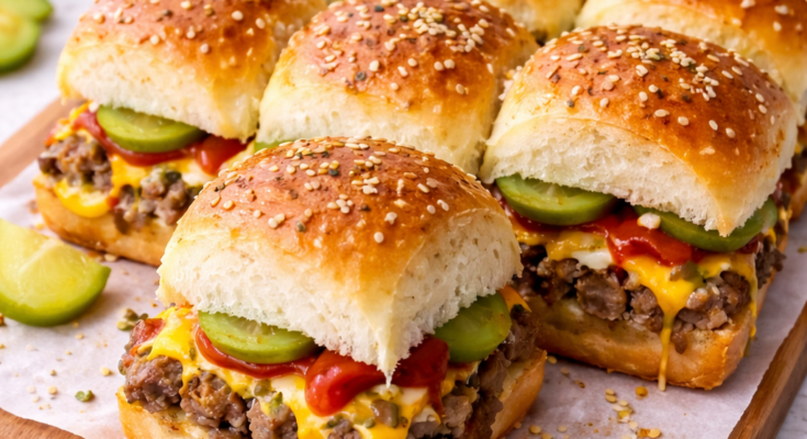 Pull-Apart Cheeseburger Sliders