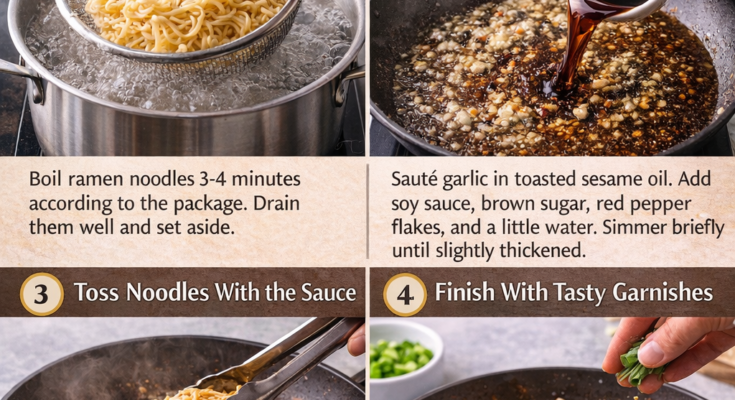 Sesame Garlic Ramen Noodles