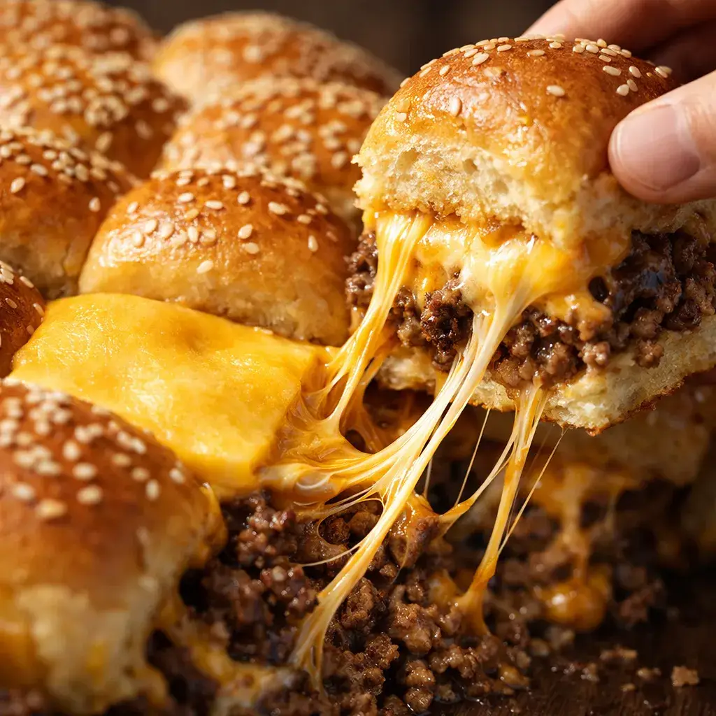 Pull Apart Cheeseburger Sliders