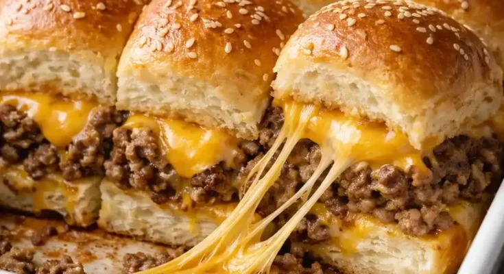 Pull Apart Cheeseburger Sliders