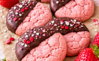 Chocolate-Dipped Strawberry Cookies